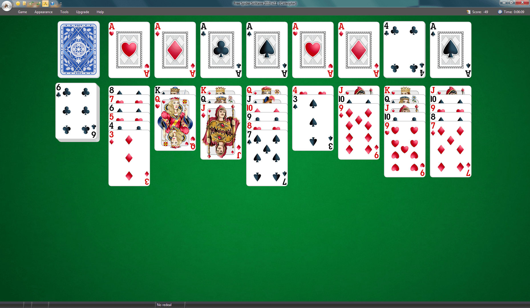 Free Spider Solitaire 2010
