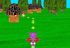 Girl in the Wood of Mushrooms